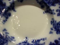 FOUR (4) FLOW BLUE TRANSFERWARE 10 1/2 DINNER PLATES China DISHES VINTAGE