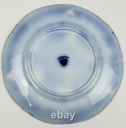 F Morley Ironstone Flow Blue Iron Red 9.5 China Plate Mason Paxton Staffordshire