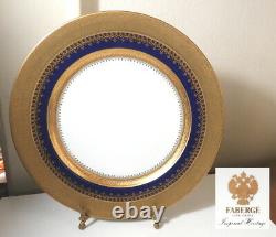 Faberge IMPERIAL HERITAGE COBALT Blue 10 7/8 Dinner Plate(s) MINT