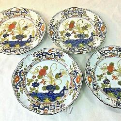 Faenza Sigma Blu Carnation Italian Ceramic Set 4 Dinner Plates 2 Sets Avail 10.5