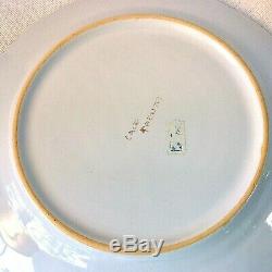 Faenza Sigma Blu Carnation Italian Ceramic Set 4 Dinner Plates 2 Sets Avail 10.5