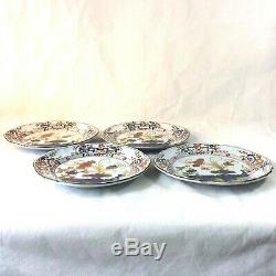 Faenza Sigma Blu Carnation Italian Ceramic Set 4 Dinner Plates 2 Sets Avail 10.5