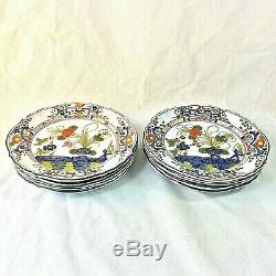 Faenza Sigma Blu Carnation Italian Ceramic Set 4 Dinner Plates 2 Sets Avail 10.5