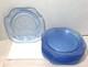 Federal Glass MADRID Blue Scroll Dinner Plate 10½ Depression Glassware Lot of 8