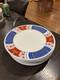 Fitz & Floyd Nishiki Dinner Plate Geometric Blue & Red withGold Set Of 8