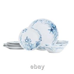 Fitz & Floyd Sanibel Blue 12Pc Dinner set