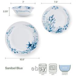 Fitz & Floyd Sanibel Blue 12Pc Dinner set