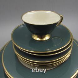 Flintridge Fine China SYLVAN Teal Service for Four / 20 Piece Set Used