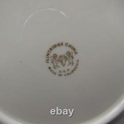 Flintridge Fine China SYLVAN Teal Service for Four / 20 Piece Set Used