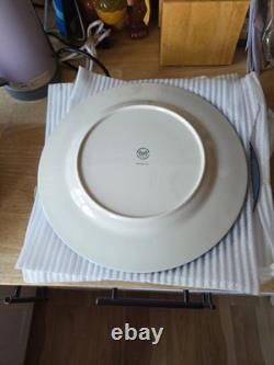 Flintridge Grecian Key Mystic Dinner Plate Blue Platinum 7 Pcs