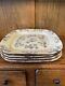 Floral Lace Blue TEMP-TATIONS 10.5 Square Dinner Plate Set Of 4