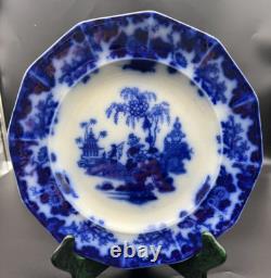 Flow Blue Scinde Dinner Plate 10 11/16 J. G Alcock 1839-1846