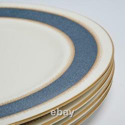 Four (4) Royal Worcester Belvoir Blue Place Settings, Bread/salad/dinner Plates