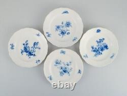 Four antique Meissen dinner plates. Late 19th C