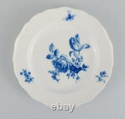 Four antique Meissen dinner plates. Late 19th C