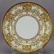 Franziska Hirsch Dresden Raised & Beaded Gold Scrollwork 10 3/8 Inch Plate D