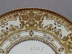 Franziska Hirsch Dresden Raised & Beaded Gold Scrollwork 10 3/8 Inch Plate D
