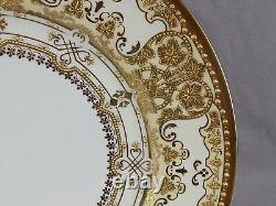 Franziska Hirsch Dresden Raised & Beaded Gold Scrollwork 10 3/8 Inch Plate D
