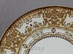 Franziska Hirsch Dresden Raised & Beaded Gold Scrollwork 10 3/8 Inch Plate D