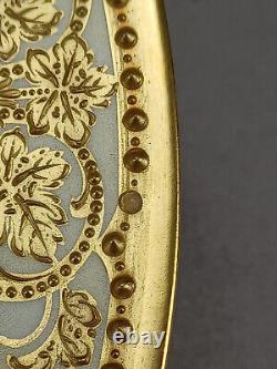Franziska Hirsch Dresden Raised & Beaded Gold Scrollwork 10 3/8 Inch Plate D