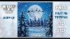 Free Acrylic Painting Tutorial Santa Flying Over The Moon