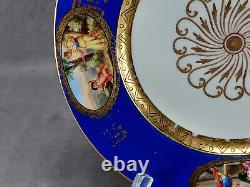 French Capodimonte Pour La Comtesse Waldstein Cobalt Neoclassical Scene Plate C