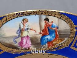 French Capodimonte Pour La Comtesse Waldstein Cobalt Neoclassical Scene Plate D