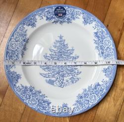Full Set of 12 Royal Stafford Blue & White Christmas- 4 Dinner, 4 Salad, 4 Bowls