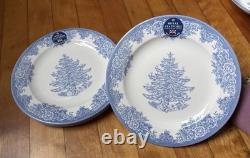 Full Set of 12 Royal Stafford Blue & White Christmas- 4 Dinner, 4 Salad, 4 Bowls