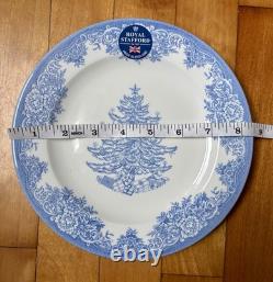 Full Set of 12 Royal Stafford Blue & White Christmas- 4 Dinner, 4 Salad, 4 Bowls