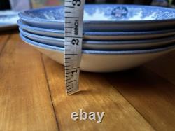 Full Set of 12 Royal Stafford Blue & White Christmas- 4 Dinner, 4 Salad, 4 Bowls