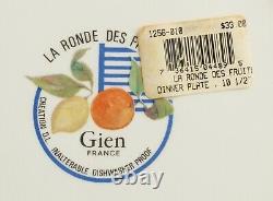 GIEN CHINA La Ronde Des Fruits Dinner Plate