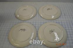 Gail Pittman Glory Hand Painted Ceramic Dinner Plate Dish Lot of 4 Small Chips