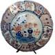 Georgian Mason's English Imari Urn Blue Red Floral 9 Ironstone Dinner Plate