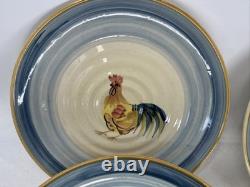 Gibson Dinnerware Ocean Dream, Rooster And Hen Set, New, Plates, Bowl, Cups