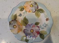 Gibson Elite Plates Salad Dinner 9 1/8 Set Of 4 Unique Rare Design Blue