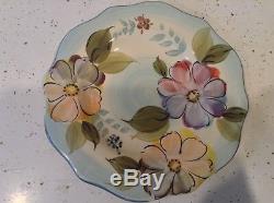 Gibson Elite Plates Salad Dinner 9 1/8 Set Of 4 Unique Rare Design Blue