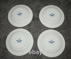 Gien Tulipes Bleu Tulips Blue Dinner Plate Smith & Hawken 10 3/4 Set Of 4