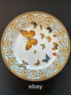 Grace's Teaware Blue Butterfly dinner plate. 10 1/2 set of 8