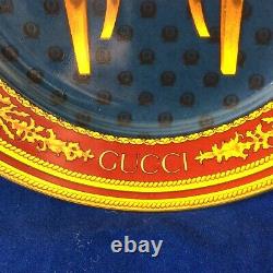 Gucci Set 2 Chair Plates 1 Red 1 Green Dessert Salad Wall Hang 8.25d Rich Color