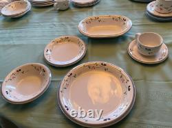 HEARTHSIDE ALLEGRO STONEWARE INDONESIA Blue PInk 20 piece collection
