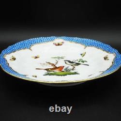 HEREND #96 Rothschildbird Blue Scale Dinner Plate 25Cm