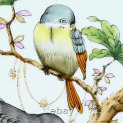 HEREND Rothschild Bird Blue Scale Plate Large Dinner Plate Pottery From Japan