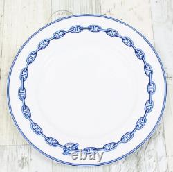 HERMES CHAINE D'ANCRE BLUE Paris Dinner Plate Porcelain Round Dish 27cm