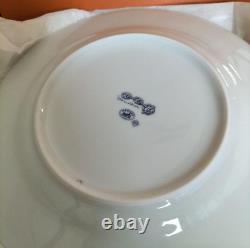 HERMES CHAINE D'ANCRE Dinner Plate / Blue Large Plate Porcelain Round Dish 22cm