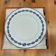 HERMES Chaine Dancre Round Plate Dish Porcelain 22cm White & Blue with Box
