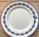 HERMES Chaine d'Ancre Dinner Plate Blue/White Porcelain Round Dish used