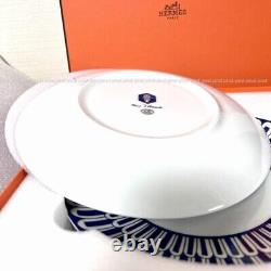 HERMES Dinner Plate Bleus d'Ailleurs Blue Dish Tableware 2 set Ornament New