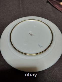 Habiland Blue & White Gold Decorated Dinner Plate 26.2cm/10.31in Used Good
