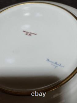 Habiland Blue & White Gold Decorated Dinner Plate 26.2cm/10.31in Used Good